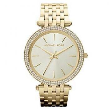 Michael Kors MK3191 oro de las mujeres del tono caja de acero inoxidable y pulsera de oro de tono de marcado del reloj del cuarzo
