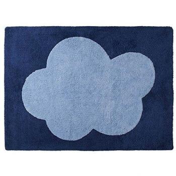 Happy Decor Kids Alfombra Lavable Big Cloud - Azul Oscuro - 160x120 cm