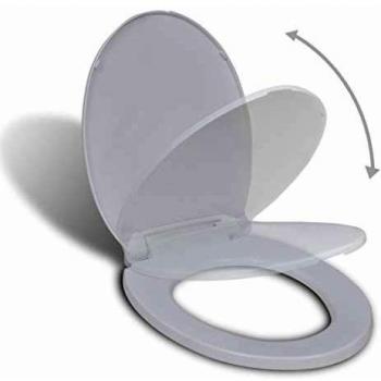 vidaXL Soft-close Toilet Seat White Oval