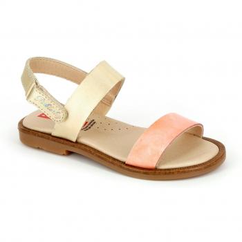 Pablosky 432399 - Sandalias con velcro  infantiles, color beige.rosa, talla 36