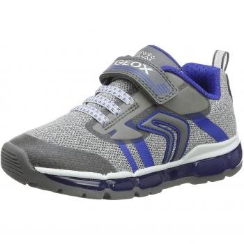 Geox J Android Boy A Low-Top Sneakers, Grey/Royal C0069, 13 UK Child