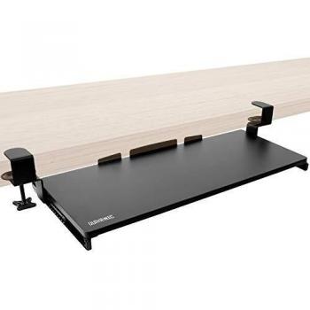 Plataforma de Escritorio Duronic DKTPX2 para Teclado y Ratón, 68 cm x 28 cm, Color Negro