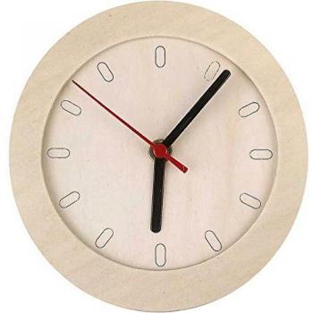 Reloj de Madera, 15 cm, Plywood, 1 pieza