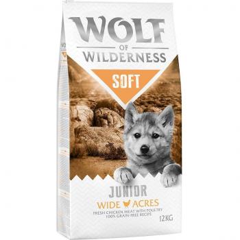 Wolf of Wilderness Junior Soft Wide Acres con pollo - Sin cereales - Pack económico: 14 kg (12 kg + 2 kg gratis)