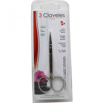 3 Claveles Tijera Manicura Recta Niquelada 10 cm