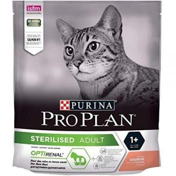 Purina Pro Plan Comida Seca para Gato Esterilizado con Optirenal, Sabor Salmón , 400 g, pack de 2