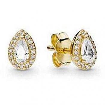 Pandora Pendientes de botón Mujer vermeil - 266252CZ