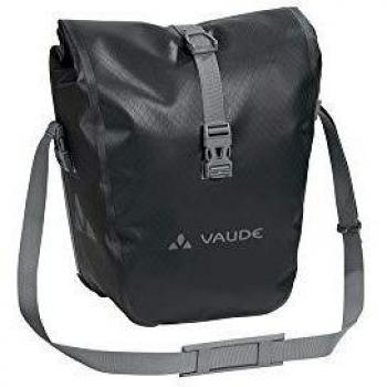 VAUDE Aqua Front –Alforjas delanteras para bicicleta, Juego de 2 bolsas adaptables a la carga e impermeables , Negro, 28 L