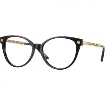 Versace VE3353 GB1 Women's Eyeglasses Black Size 52 - Cat Eye Frame - Blue Light Block Available