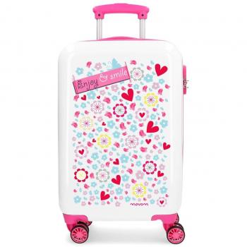 Movom Happy Time Maleta de cabina Multicolor 37x55x20 cms Rígida ABS Cierre combinación 32L 2,5Kgs 4 ruedas dobles Equipaje de Mano