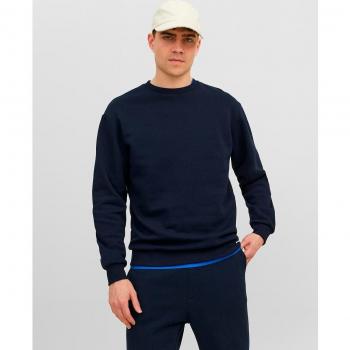 Jack & Jones Men's Bradley Crewneck Sweatshirt - Navy Blue - XXL