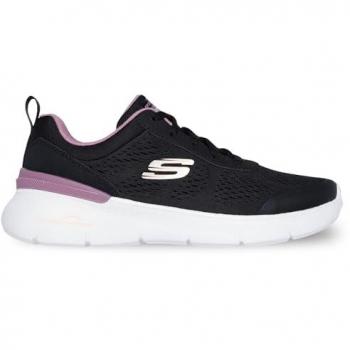 Zapatillas de Fitness para Mujer Skechers Skech-Air Dynamight 2.0 con Memory Foam, Talla 40, Color Negro y Malva