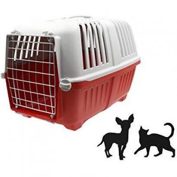 Tommi 01116 Pratiko - Caja de Transporte con Puertas de Metal, para Gatos y Perros, 1 Unidad, Color Surtido, 48 x 31.5 x 33 cm