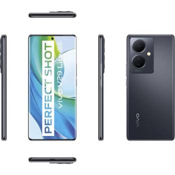 Smartphone Vivo V29 Lite 5G - Flare Black, 128 GB de almacenamiento, 8 GB de RAM, pantalla FHD+ de 6.78, procesador Qualcomm Snapdragon 695, batería de 5000 mAh y sistema operativo Android 13