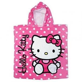 Hello Kitty Infantil Toalla Poncho Con Capucha - Rosa, algodón