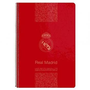 Libreta Real Madrid C.F. de Anillas con Tapa Dura y 80 Hojas