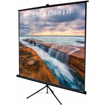 Pantalla de Proyección Kimex con Trípode 1.78x1.78m Formato 1:1