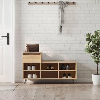 Zapato de roble Sonoma 102x36x60 cm madera multicapa marrón