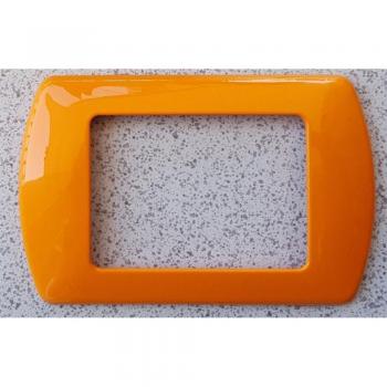 Placchetta ABS Compatible para Serie Living International - Color Naranja Claro - 7 Foros