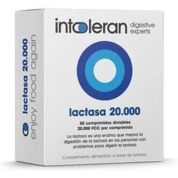 Intoleran Lactasa 20.000 50 Comprimidos para la Intolerancia a la Lactosa