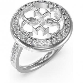 Anillo Life In 4G, acero plateado, modelo GUESS JUBR02139JWRH56