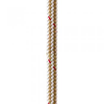 New England Ropes C5059-16-00025 1/2 Inch x 25ft Nylon Double Braid Dock Line - White/Gold w/ Tracer