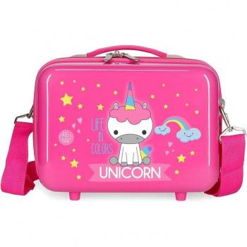 Neceser infantil Little Me Unicorn con diseño rígido y capacidad de 9 litros