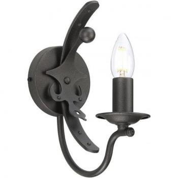 Aplique de pared Windsor Graphite E14 1 vela ligera diámetro 10,6 cm