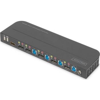 Conmutador KVM de 4 puertos con salida DP/HDMI, USB 4K@60Hz DS-12890