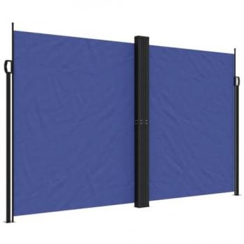 Toldo lateral retráctil 200x600 cm color negro, crema y azul, pantalla de privacidad, mosquitera impermeable, sombrilla para jardín, balcón, patio y terraza