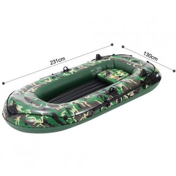 Inflable camuflan de 3 personas Espesado Botes inflables Kayak Bote de goma Barcos de pesca Manual incorporado máquina inflable