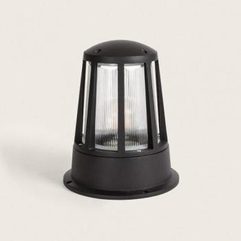 Baliza Sobremuro Exterior E27 23,5cm Aluminio Hokke Negro