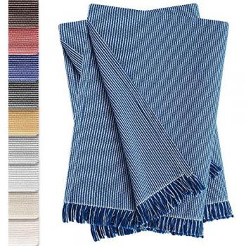 Pack de 2 Plaids Multiusos Paul 230x260 cm Azul - Fundas para Sofá y Mantas para Cama