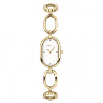 Reloj de mujer Breil Shake Extra blanca solo-time movement - 2 cuarzo y pulsera de acero color oro TW1976