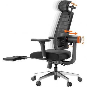 Silla ergonómica NEWTRAL MagicH-BPro con reposapiés, reposacabezas con seguimiento automático, soporte lumbar adaptativo, reposabrazos ajustables y 4 posiciones de bloqueo