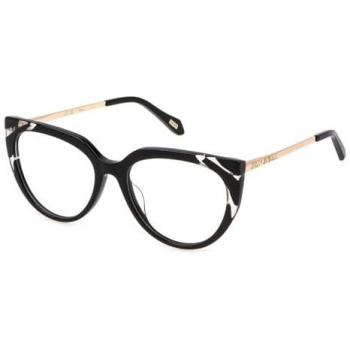Just Cavalli Shiny Black Unisex Prescription Eyewear Frames, Model VJC076, Size 54 MM
