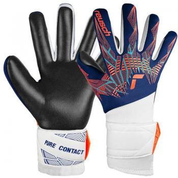 Reusch Guantes de Portero Pure Contact Silver Junior - Guantes de Portero para niños con Dorso de Neopreno y Agarre Fuerte, talla 7