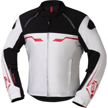 Chaqueta de Moto iXS Hexalon-ST Impermeable Textil Rojo-Negro