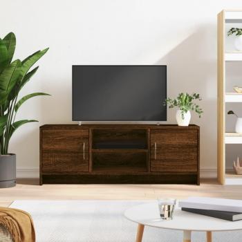 Mueble de TV vidaXL de madera de ingeniería en color roble marrón, dimensiones 102x30x37,5 cm