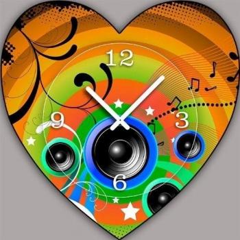 Reloj De Pared Vintage Modelo Corazón V106 - Tamaño 40 cm x 40 cm - DIXTIME. Relojes de Pared