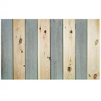 Decowood - Cabecero Vintage para Cama de Dormitorio, Madera de Pino, Combinado Verde Azulado y Natural - 160 x 80 cm