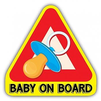 Baby On Board Nipple Funny Warning Sign Alta Calidad De Coche De Parachoques Etiqueta Engomada 12 x 12 cm