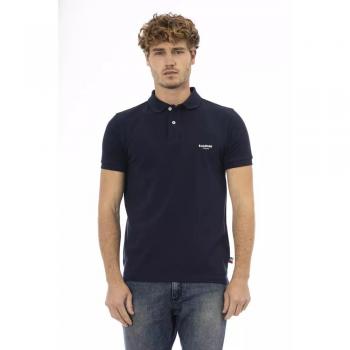 Baldinini Trend Blue Cotton Polo Shirt - M