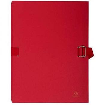 Carpeta de documentos extensible EXACOMPTA, A4, cartón, rojo