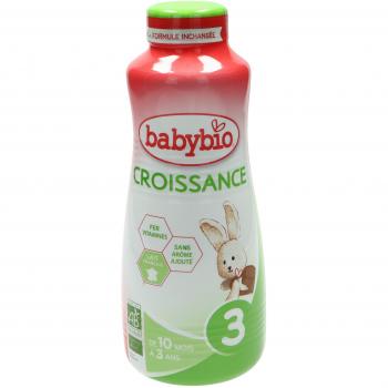 BabyBio Leche de Crecimiento Fórmula Líquida 1L, paquete de 3