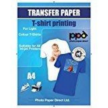 10 x Papel de transferencia de tinta A4 para camisetas de blancas y claras