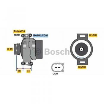 Alternador Bosch 0986048820 - 180A 14V