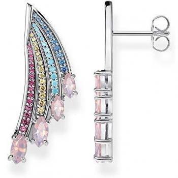Colorful Hummingbird Wing Earrings by Thomas Sabo, Multicolor female, Size: ONE SIZE