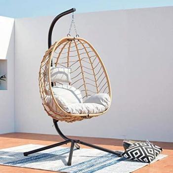 Silla colgante de resina y acero Concept Usine