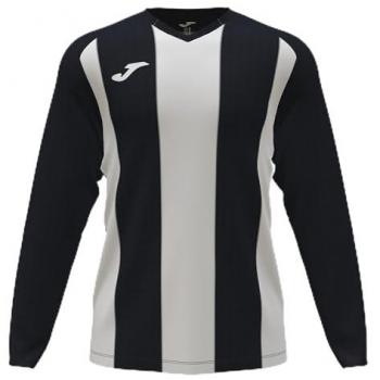 Camiseta manga larga PISA II negra y blanca para hombre JOMA